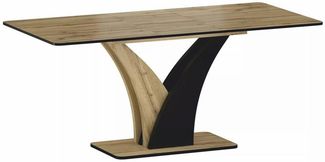 Casa Padrino Esstisch Braun / Schwarz 120-160 cm - Ausziehbarer Küchentisch