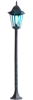RGB LED Außen-Stehleuchte, grün-schwarz, Alu, H 120 cm