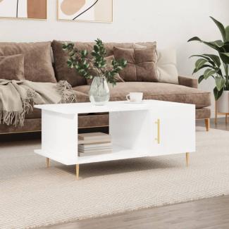 vidaXL Couchtisch Hochglanz-Weiß 90x50x40 cm Holzwerkstoff 829478