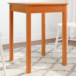 vidaXL Esstisch Wachsbraun 55x55x75 cm Massivholz Kiefer 844468