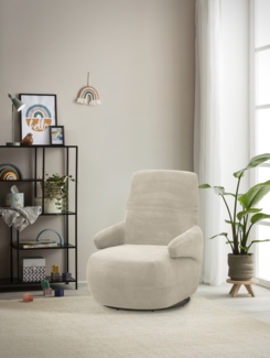DOMO. collection Sessel 700015, Polstersessel, gepolsterte Rückenlehne, Rückenfunktion, Drehfunktion, Wippfunktion, Cocktailsessel, Loungesessel, 68 x 88 x 67 (BxTxH), beige