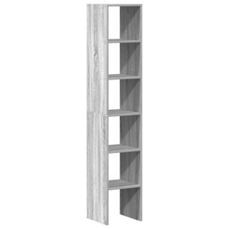 vidaXL Bücherregale 2 Stk. Stapelbar Grau Sonoma 30x30x80 cm 858814