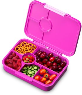 schmatzfatz by Klarstein Lite Lunchbox 6 Fächer 20,8x4,5x15 cm BPA-frei Tritan Limettengrün