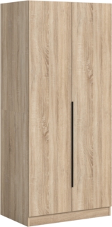 Kleiderschrank 2-türig (B/H/T: 80x180x52 cm) in Sonoma Eiche Nachbildung