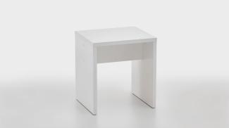 Hocker SCHMINKI Sitzhocker in weiß Edelglanz 40x44 cm