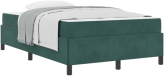 vidaXL Bettrahmen mit Matratze Dunkelgrün 120 x 200 cm Stoff 3399057