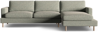 Micadoni Ecksofa Aliya 5-Sitzer Rechts Strukturierter Stoff Moßgrün Melange