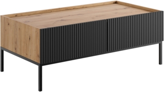 Couchtisch Cowilo 2SZ (Farbe: Artisan Eiche + Schwarz)