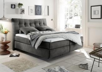 Boxspringbett 180cm dunkelgrau MB2