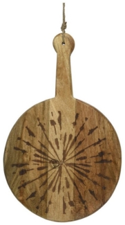 GAUMENKICK Schneidebrett Servierbrett PUSTEBLUME Mangoholz mit Griff Serviertablett 46cm, Holz, (1-St)