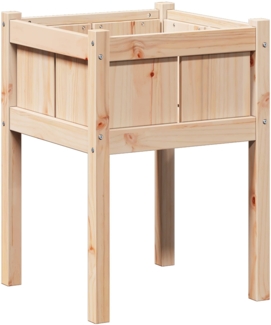 vidaXL Garten-Pflanzgefäß Natur 50 x 50 x 70 cm Massives Kiefernholz 8000838
