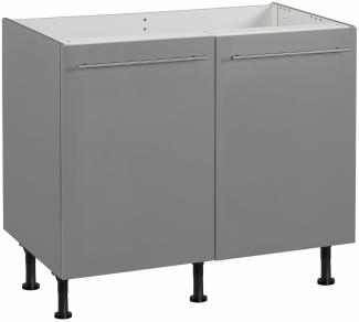 OPTIFIT Spülenschrank Bern 100 cm breit, mit 2 Türen, höhenverstellbare Füße, mit Metallgriffen