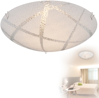 LED Deckenlampe, Chrom, Glas, 25 cm, FERDI