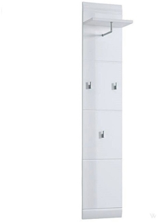 Lomadox Garderobenpaneel DANARO-01, Paneel Garderobe Flur weiß Hochglanz, B/H/T: 30/152/23 cm
