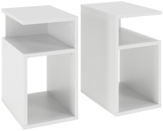 Vicco Nachttisch Weiß 2er Set, Elios