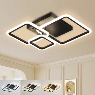 MUPOO LED Deckenleuchte LED Deckenlampe mit Fernbedienung,Moderne LED Deckenleuchte Dimmbar, 3000K-6000K,für Wohnzimmer Esszimmer Schlafzimmer Küche