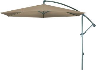 Doppler Sonnenschirm / Ampelschirm "Panda Banana Eco 300", greige, Ø 300 cm,ohne Volant