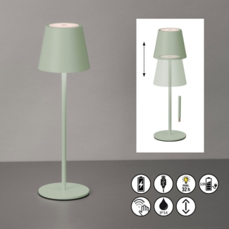 easy! BY FHL Außen-Tischleuchte Viletto, Dimmfunktion, USB-Ladefunktion, LED fest integriert, Warmweiß, lange Leuchtdauer