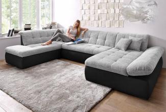 DOMO collection Wohnlandschaft Moric U-Form auch in Cord, im XXL-Format, wahlweise mit Bettfunktion und Armlehnenverstellung