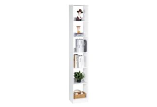 HZUANERI Bücherregal Modernes offenes Holzregal 6 Stufen, Präsentationsregal, 1-tlg, Kippschutz/Rückwandtafeln/Loch-Aufkleber, 30*24*183 cm