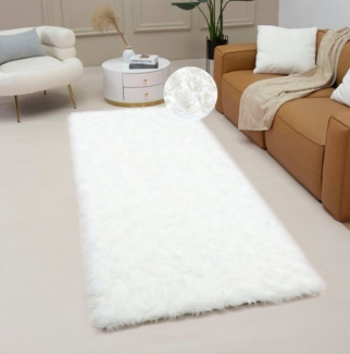 my home Fellteppich Dena, Hochflor Teppiche, rechteckig, Höhe: 60 mm, Kunstfell, weich, Uni-Farben, Wohnzimmer, Schlafzimmer, Esszimmer