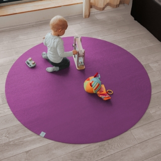 Runde Krabbelmatte SanoSoft "made in Germany" - Öko-Tex 100 Pflaume 120 cm