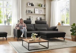 Die PlanBar Ecksofa PN-EM20028 L-Form mit Kopfstützen, wahlweise mit motorischem Canape