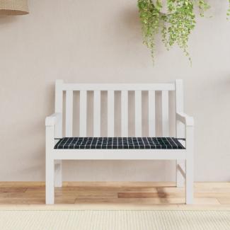 vidaXL Gartenbank-Auflage Schwarz Karomuster 120x50x4 cm Oxford-Gewebe 361136