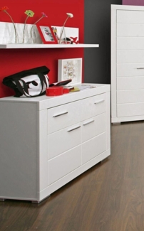 Kommode Anrichte 2-türig Jugendzimmer weiß matt 96cm