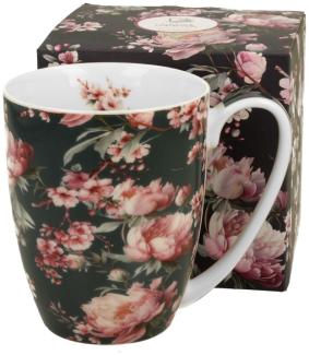 DUO FLORAL Klassischer Becher 360 ml NOEMI BLACK New Bone China Porzellan