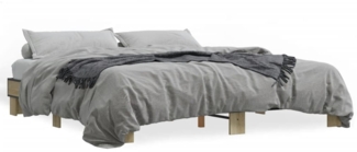vidaXL Bettgestell Sonoma-Eiche 160x200 cm Holzwerkstoff und Metall 3280228