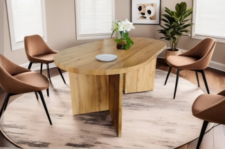 SAM® Esstisch Ova, ovale Tischplatte, V-Form, verschiedene Holz-Optiken