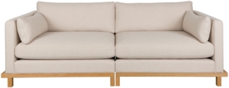 BLOSSOM 3-Sitzer Sofa von ZUIVER Stoff Sand Gestell Eiche hell