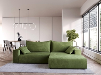 Compleo Ecksofa modern design, 240 cm breit, Modern Couch L mit Schlaffunktion, Schlafcouch Ausziehbar