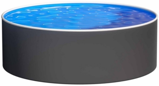Azuro Deluxe Stahlwandpool - Graphite/Weiß - Rund Ø 360 x 120 cm