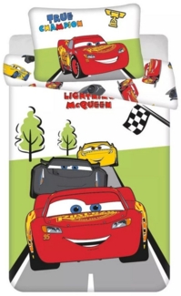 Disney Kinderbettwäsche Wäsche Set Bettbezug "Champion" Wendebettwäsche 100×135cm, 100% Baumwolle