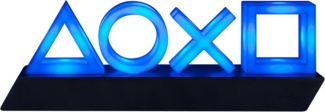 Paladone LED Nachttischlampe PlayStation 5 Icons Light mit Musikreaktions-Modus, LED fest integriert, blau, Offizielles PlayStation-Produkt