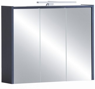 Lomadox Spiegelschrank LOANO-80 Badezimmerschrank Badezimmerspiegel Kosmetikspiegel modern in blau