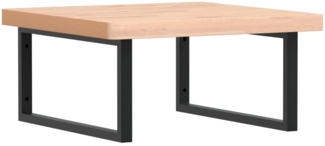 vidaXL Waschbeckenregal Wandmontage Stahl und Massivholz Buche 3302505