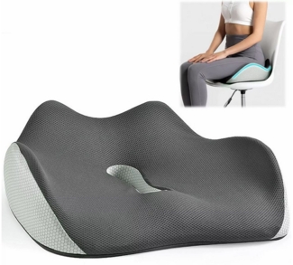 OKWISH Sitzkissen Ergonomisches 3D Sitzkissen Orthopädisch Bürostuhl Kissen, Lindert Rücken- und Steißbeinschmerzen Ideal für langes Sitzen
