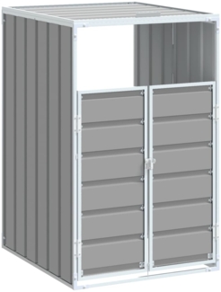 vidaXL Mülltonnenbox für 1 Tonne Grau 72x81x115 cm Stahl 4006172