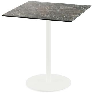 Urban Terrassentisch Weiß Gestell + Galaxy Marble Hpl 70X70 Cm