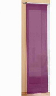 Gardinenbox Schiebegardine (1 St), Klettband, transparent, Voile, Flächenvorhang unifarben inkl. Paneelwagen 85589