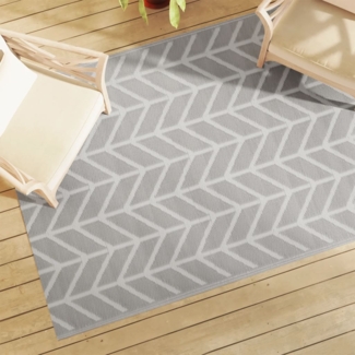 vidaXL Outdoor-Teppich Grau 140x200 cm PP 368546