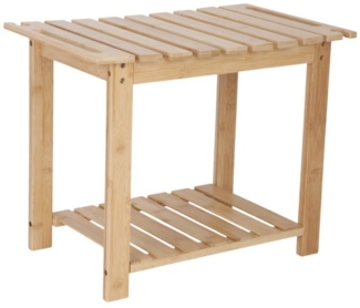 Badhocker aus Bambus mit Ablage 10051923