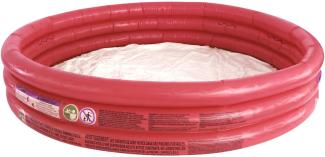 BESTWAY Planschbecken 3 Ring rot Kinder Baby Pool 122x25 cm