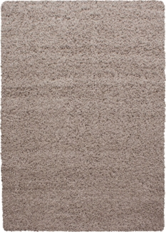 Hochflor Teppich Lux rechteckig - 140x200 cm - Beige