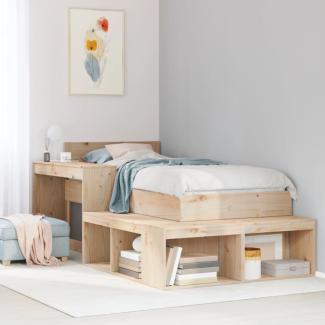 vidaXL Nachttisch mit Schreibtisch 232x122x75 cm Massivholz Kiefer 855750