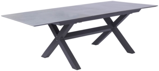 Gartentisch Vancouver , Keramik , Schwarz , 200 x 76 x 100 cm