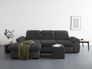 COTTA Ecksofa Lola L-Form, Set, mit Hocker & Kopfteilfunktion, wahlw. Bett- und Armteilfunktion